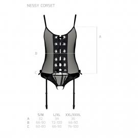 NESSY CORSET black L/XL - Passion - 5