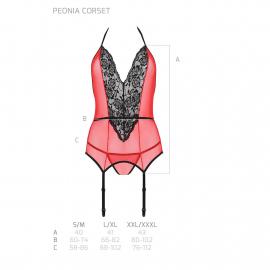 PEONIA CORSET red L/XL Passion - 6