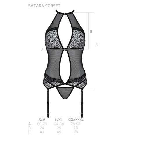 SATARA CORSET black XXL/XXXL Passion