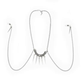 Украшение с цепочками и шипами для сосков Art of Sex – Modesta - 1