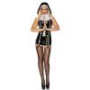 Leg Avenue Vinyl Sinful Sister XL Black