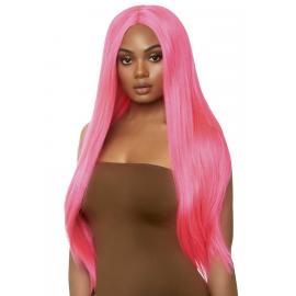 Перука Leg Avenue 33″ Long straight center part wig neon pink - 1