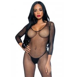 Leg Avenue V Front Bodystocking Black O/S - 5