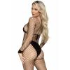 Leg Avenue Long Sleeved Bodystocking Black O/S