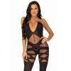 Leg Avenue Illusion halter bodystocking Black O/S