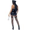 Leg Avenue Vinyl Naughty Cop Black XS