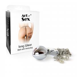 Прикраса на тіло Art of Sex - Long Wear з металевою анальною пробкою М - 4