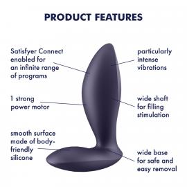 Анальная смарт-пробка с вибрацией Satisfyer Power Plug - 2