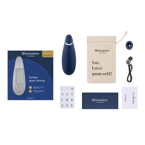 Вакуумний кліторальний стимулятор Womanizer Premium 2 - Blueberry