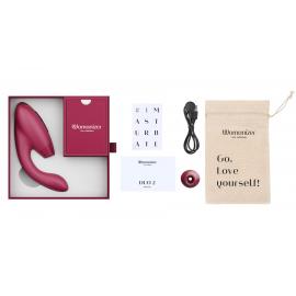 Вакуумний кліторальний стимулятор Womanizer Duo 2 - Bordeaux - 1