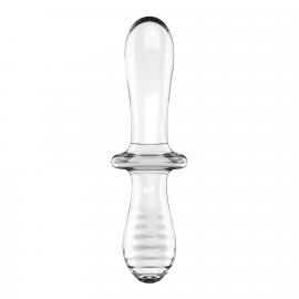 Двосторонній скляний ділдо Satisfyer Double Crystal Transparent - 4