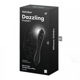 Двосторонній скляний ділдо Satisfyer Dazzling Crystal 1 Black - 5