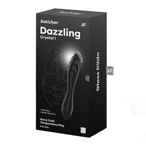 Двусторонний стеклянный дилдо Satisfyer Dazzling Crystal 1 Black