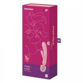 Вібратор-кролик із вібромасажером Satisfyer Triple Lover Pink - 6
