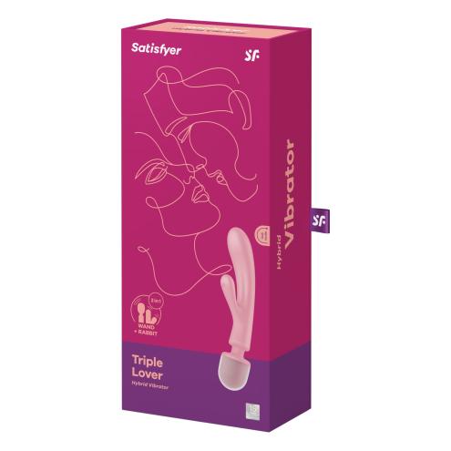 Вібратор-кролик із вібромасажером Satisfyer Triple Lover Pink