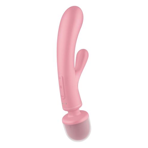 Вибратор-кролик с вибромассажером Satisfyer Triple Lover Pink