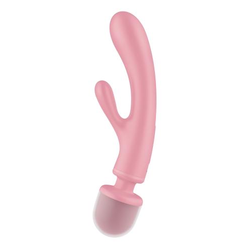 Вібратор-кролик із вібромасажером Satisfyer Triple Lover Pink