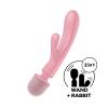 Вибратор-кролик с вибромассажером Satisfyer Triple Lover Pink