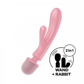 Вібратор-кролик із вібромасажером Satisfyer Triple Lover Pink - 1