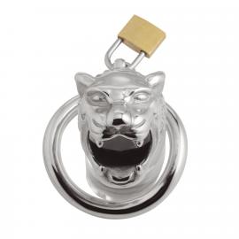 Клітка для пеніса Master Series: Tiger King Cock Cage With Lock, три кільця, замок, три ключі - 5