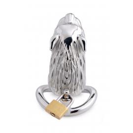 Клітка для пеніса Master Series: Tiger King Cock Cage With Lock, три кільця, замок, три ключі - 7