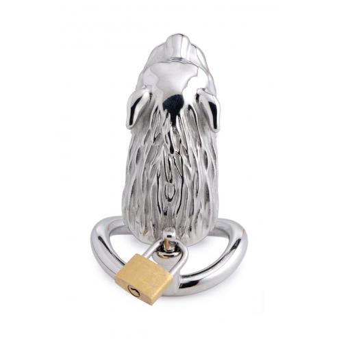 Клетка для пениса Master Series: Tiger King Cock Cage With Lock, три кольца, замок, три ключа