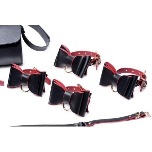 Набір БДСМ із дорожньою сумкою Master Series: Bow — Luxury BDSM Set With Travel Bag, 11 предметів