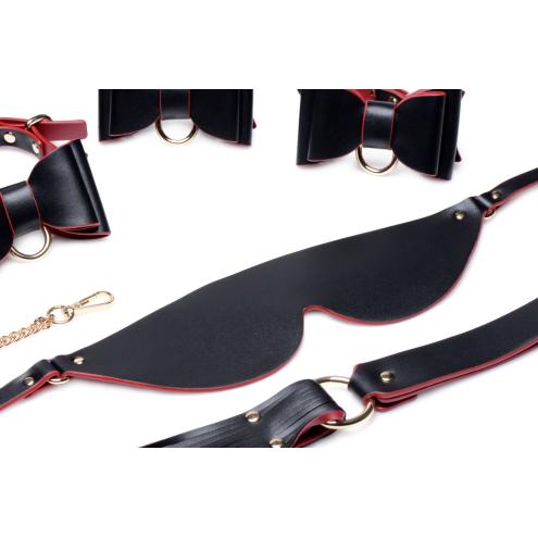 Набір БДСМ із дорожньою сумкою Master Series: Bow — Luxury BDSM Set With Travel Bag, 11 предметів