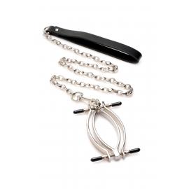 Зажим для половых губ Master Series: Pussy Tugger Adjustable Vagina Clamp with Chain - 1