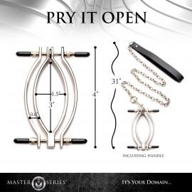 Зажим для половых губ Master Series: Pussy Tugger Adjustable Vagina Clamp with Chain - 9