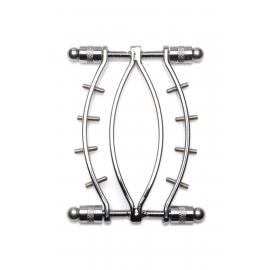 Зажим для вагины Master Series: Spread 'Em Poker Vagina Clamp with Adjustable Pressure Screws, шипы - 6