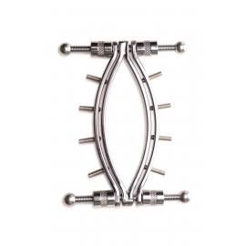 Зажим для вагины Master Series: Spread 'Em Poker Vagina Clamp with Adjustable Pressure Screws, шипы - 1