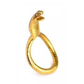 Эрекционное кольцо с головой кобры Master Series: Cobra King Golden Cock Ring - 2