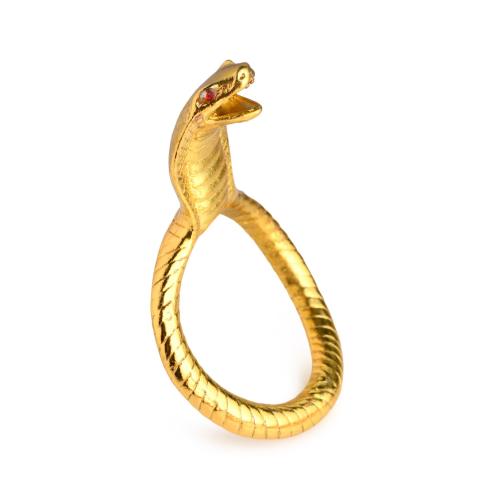 Ерекційне кільце з головою кобри Master Series: Cobra King Golden Cock Ring