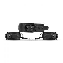 Наручники з нашийником Bedroom Fantasies Collar & Cuffs - Black - 8