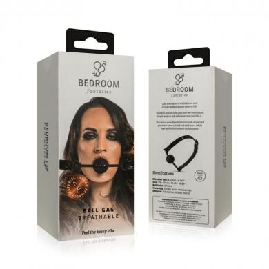 Кляп Bedroom Fantasies Ball Gag Breathable Silicone - Black - 7