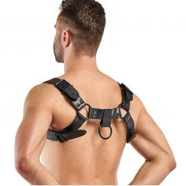 Портупея на плечі Bedroom Fantasies: Bruno Bondage Harness, чорна - 6