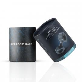 Эрекционное кольцо Boners Cock Ring And Ball Stretcher - Grey - 2