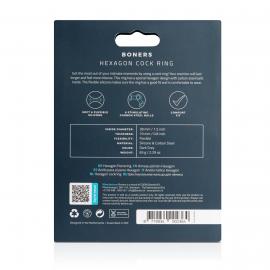 Эрекционное кольцо Boners Hexagon Cock Ring - 5