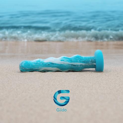 Скляний ділдо Gildo Ocean Flow