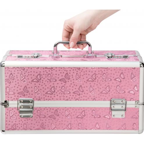 Великий кейс для секс-іграшок BMS Factory Large Lokable Vibrator Case Pink, кодовий замок