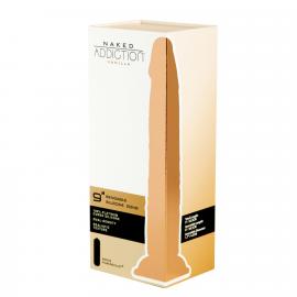 Фалоімітатор Naked Addiction — 9 Silicone Dual Density Bendable Dildo Vanill - 5