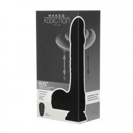 Вибро-фаллоимитатор с ротацией и пульсацией Naked Addiction 8.6″ Noir, с пультом ДУ - 8