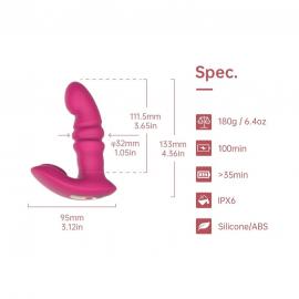 Вібратор із поступальними рухами Fun Town Jive Pink - 3