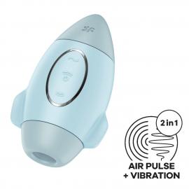 Вакуумный стимулятор с вибрацией Satisfyer Mission Control Blue - 1