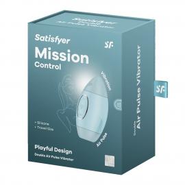 Вакуумный стимулятор с вибрацией Satisfyer Mission Control Blue - 2