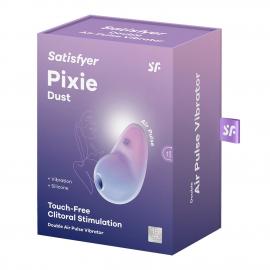 Вакуумный стимулятор с вибрацией Satisfyer Pixie Dust  Violet/Pink - 2