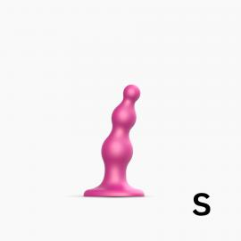 Насадка для страпону Strap-On-Me Dildo Plug Beads Framboise Metallic S - 1