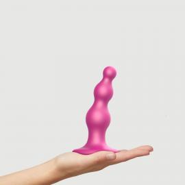 Насадка для страпону Strap-On-Me Dildo Plug Beads Framboise Metallic S - 4