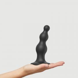 Насадка для страпону Strap-On-Me Dildo Plug Beads Black M - 3